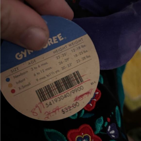 Baby Girl New Vintage Gymboree Newborn Month  Romper Outfit - Picture 4 of 6